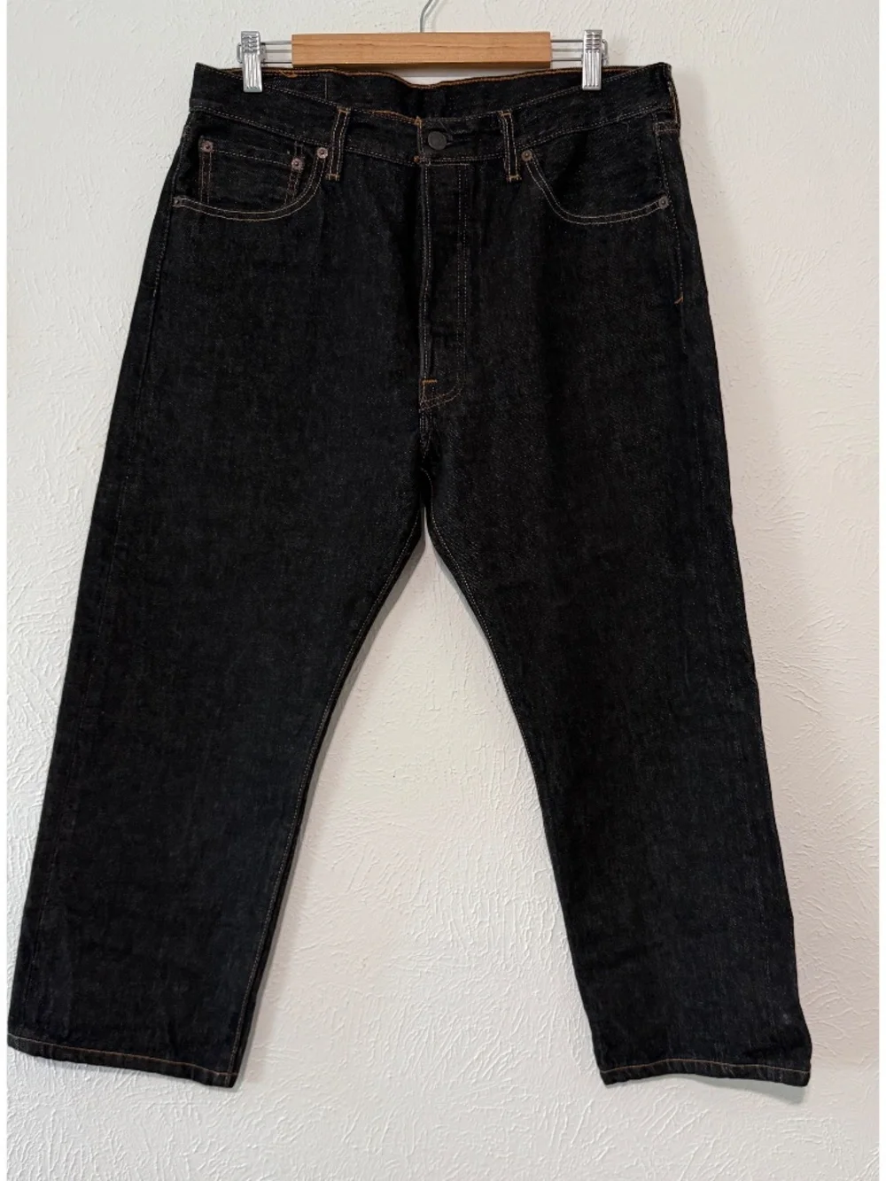 Levi Mens 501 Straight Leg Dark Blue Jeans w36 32L,